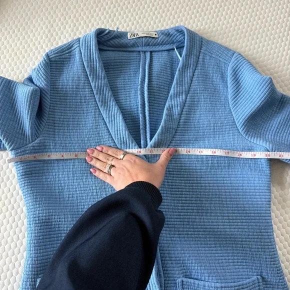 Zara Blue Women's Cardigan Sweater - Picture 7 of 8